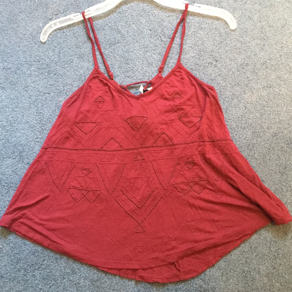 American eagle maroon beaded swing top
